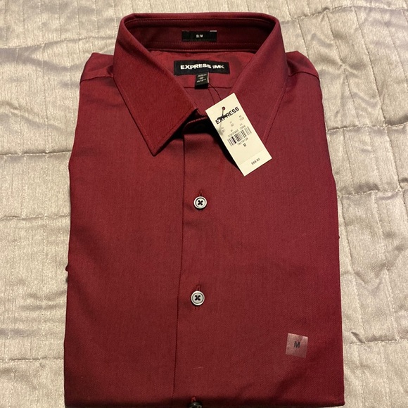 Mens Express Mx Slim Fitted Burgundy 